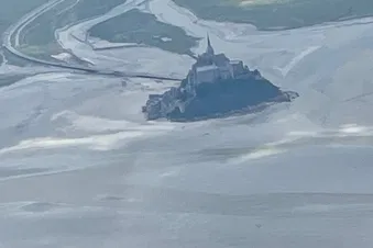 Mont Saint Michel vue du nord de l'île