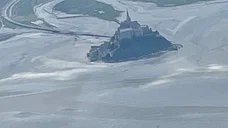Mont Saint Michel vue du nord de l'île
