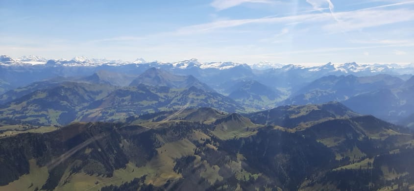 Balade aérienne en hélicoptère, en Valais