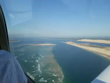 Le tour du bassin d'Arcachon depuis Chalais en avion