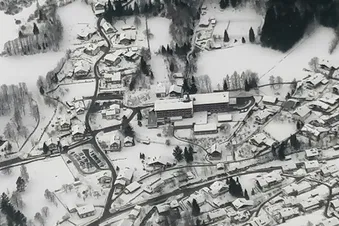 Flug über den Großen Arber, höchster Berg Niederbayerns