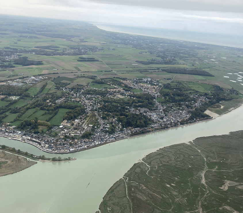 Cap Le Crotoy depuis Abbeville en hélicoptère