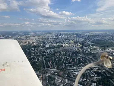 Flight over Warsaw
