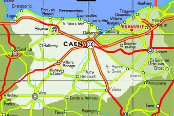 Vol en hélico : Perche, Pays d'Auge, plage de Cabourg