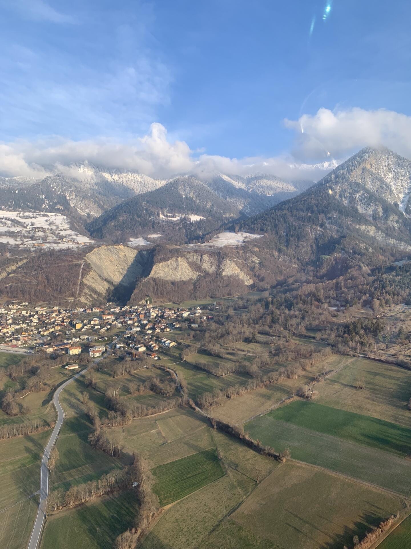 Aussicht nach dem Start Richtung Montalin