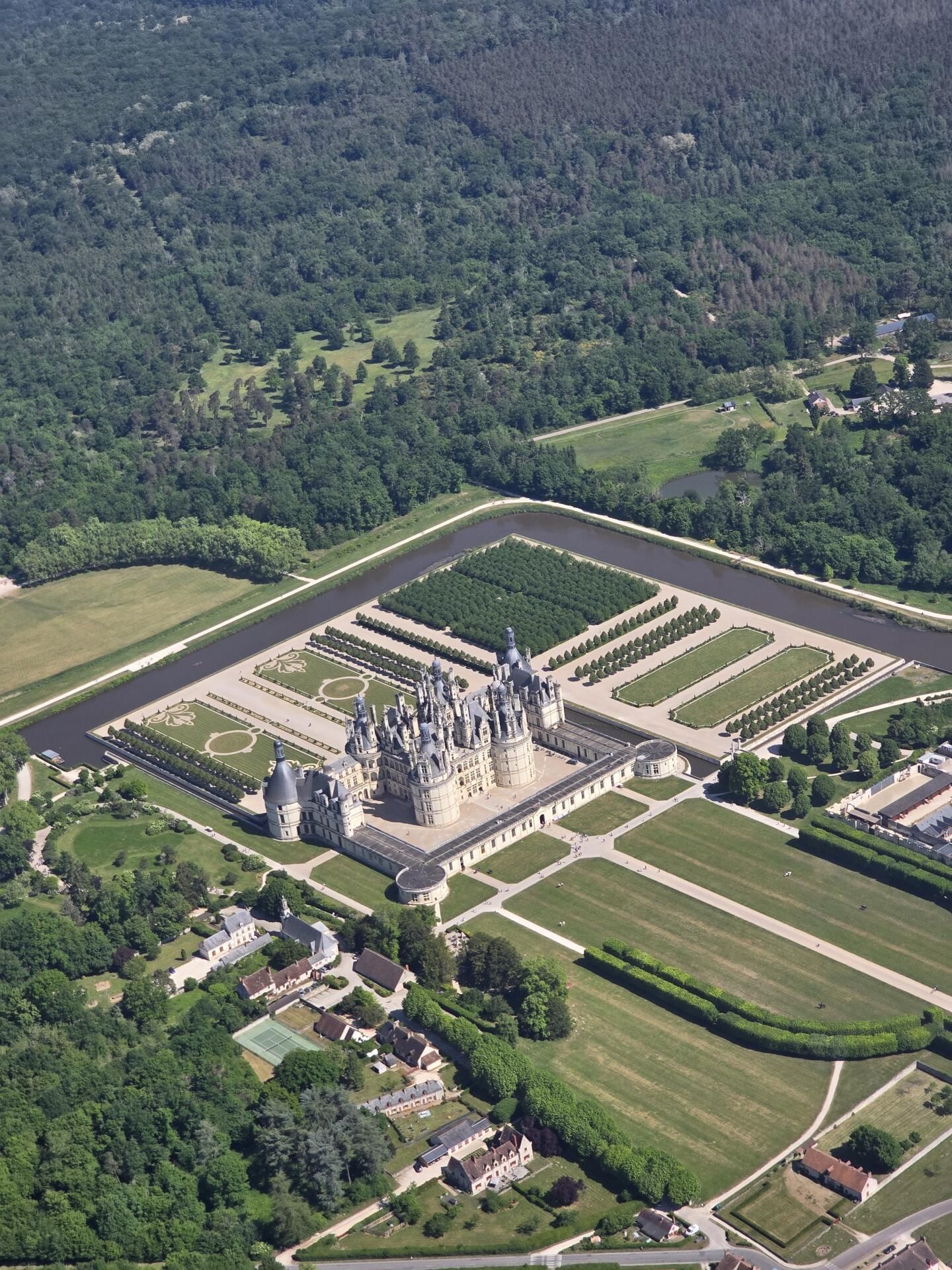 Les Châteaux de la Loire vus du ciel