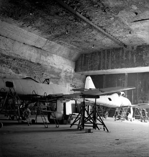 Anflug der Landebahn des Me262-Flugzeugwerkes bei Kahla