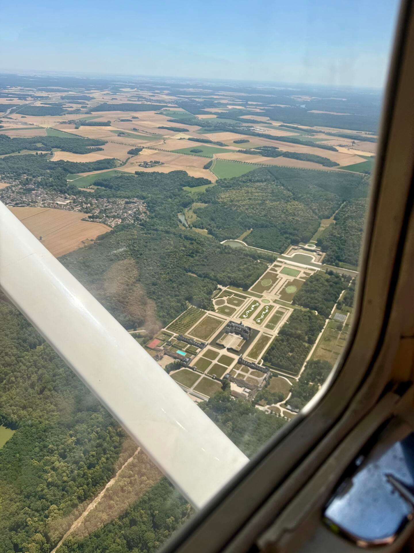Vue aérienne du château de Vaux-le-Vicomte