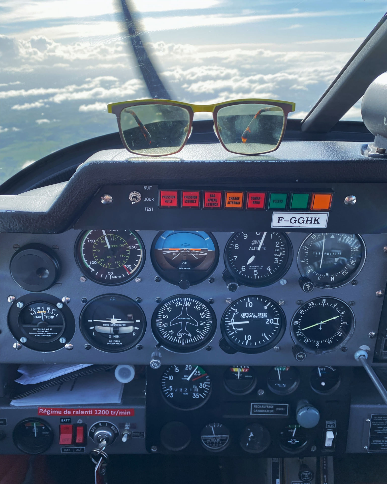 Vue du cockpit