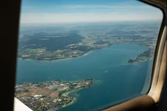 Rundflug über dem Hegau, Konstanz, Mainau, Donautal
