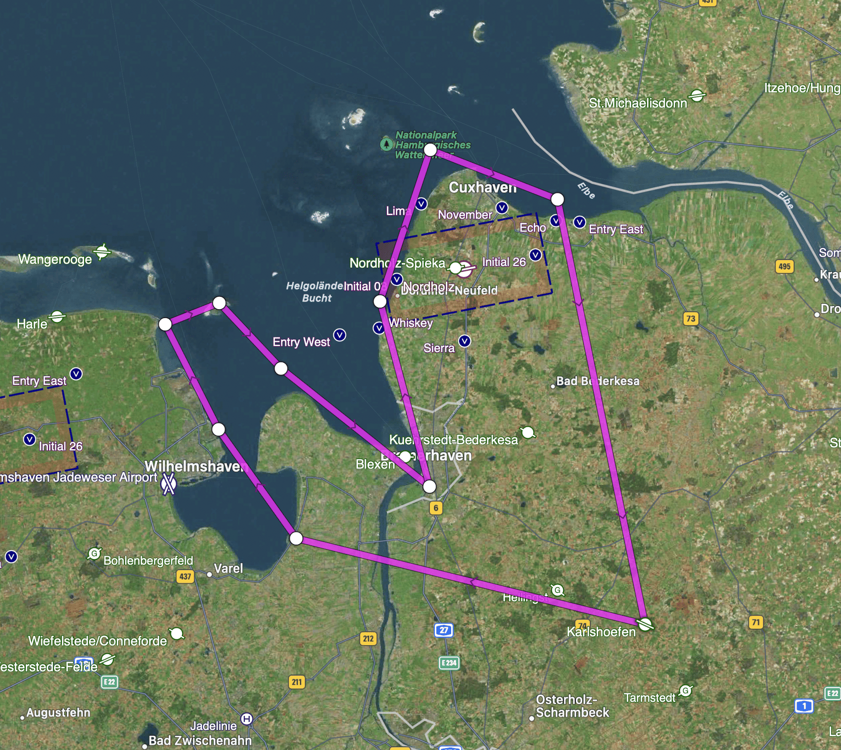 Großer Hafenrundflug - Nordseeküste