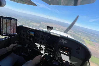 View from the C172S cockpit