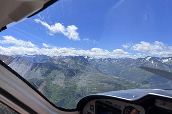 Die Alpen bei bestem Flugwetter