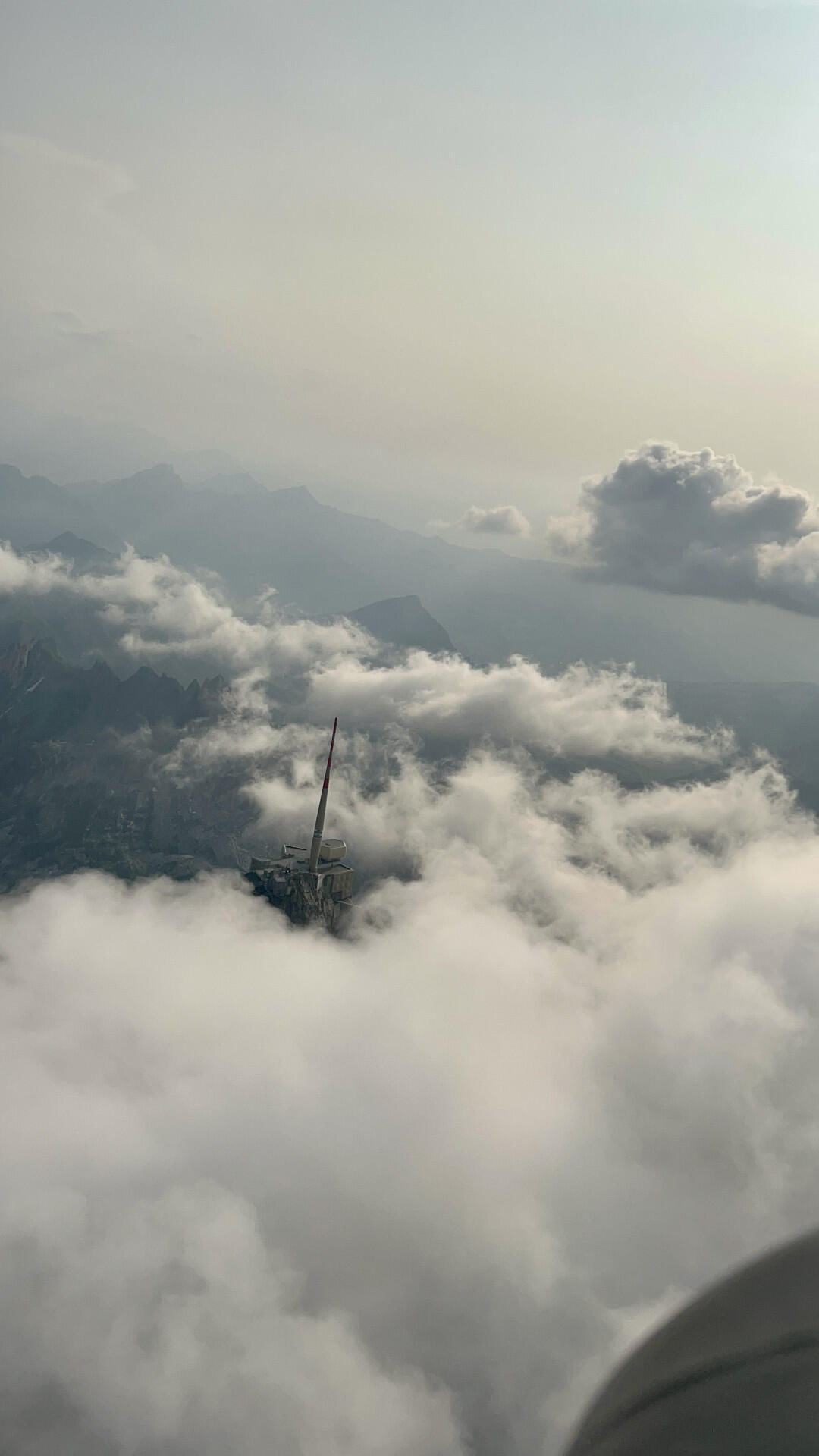 Säntis mit offener Wolkendecke