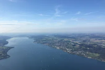 Rundflug über Stuttgart, die Schwäb. Alb und den Bodensee