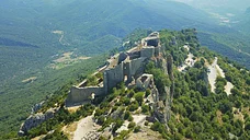 Survol de l'Aude Cathare, départ de Béziers et survol des châteaux cathares et de Carcassonne