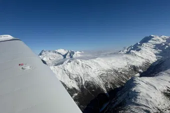 Vol au Mont Blanc et Cervin avec pause cafè ou repas á Sion
