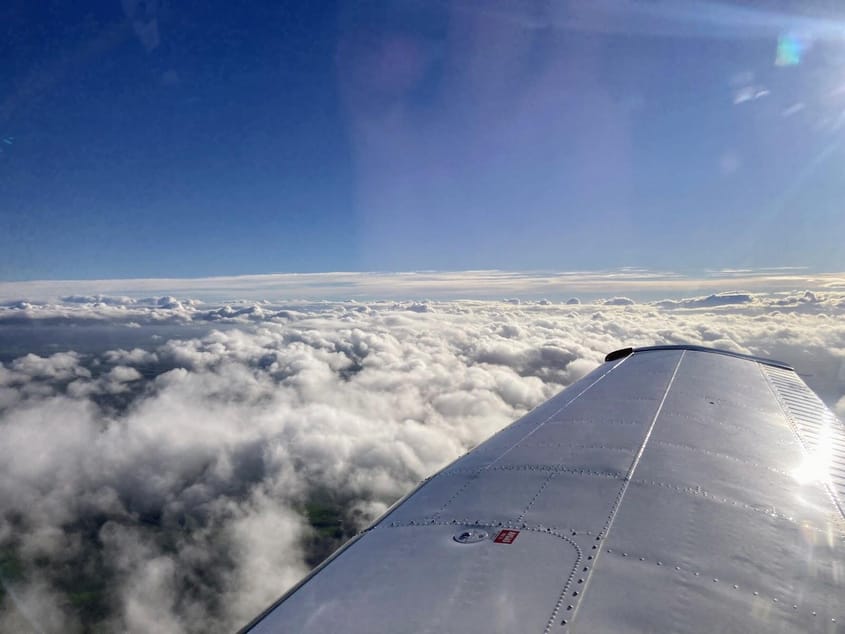 Coventry to private strip then south to Durely airstrip