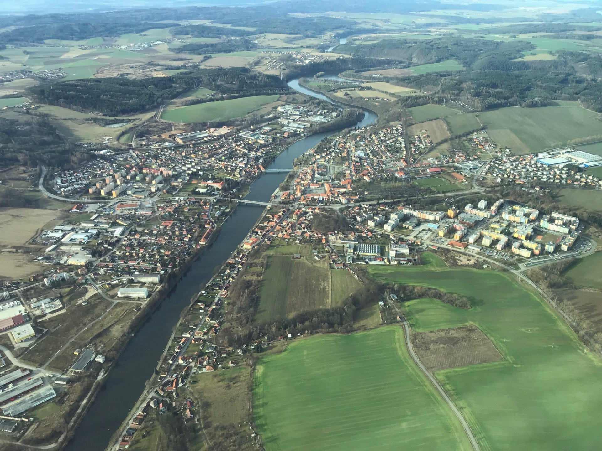 2 hour scenic flight to South Bohemia (Český Krumlov)