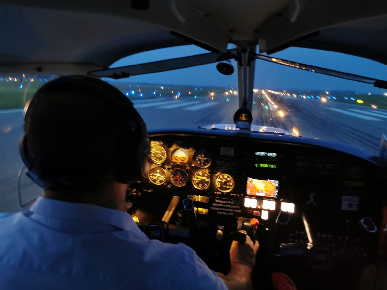 Balade aérienne en vol de nuit