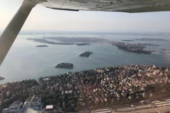 Anflug auf Venedig