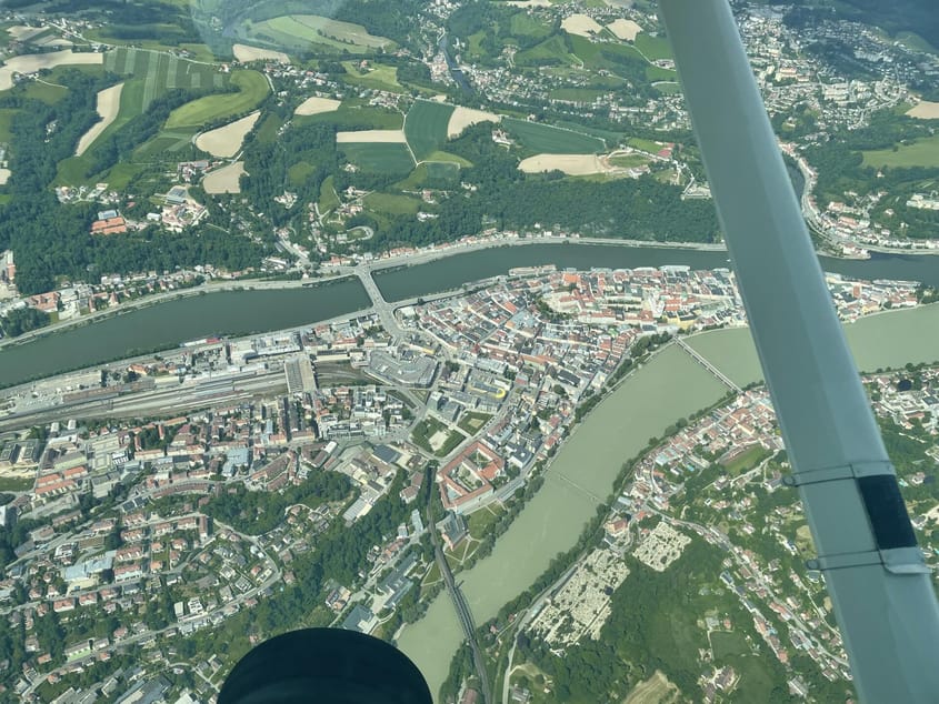 Panoramaflug über Alpenvorland, Bayern & Oberösterreich