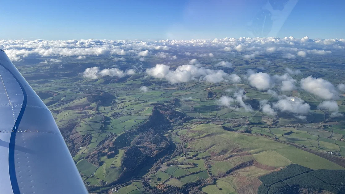 Excursion flight from Turweston to Abergavenny in Wales