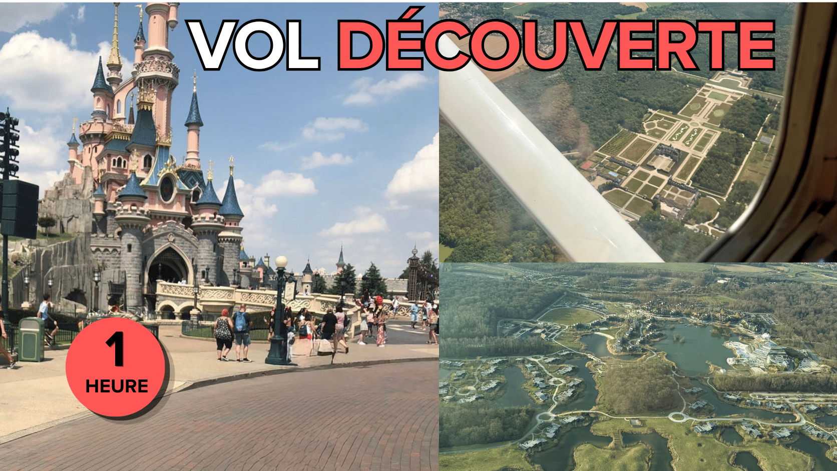 Disney, châteaux & Seine-et-Marne vus du ciel