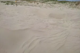 Weißer Sandstrand für einen Tag