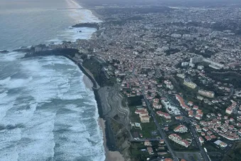 La côte Landaise vue du ciel