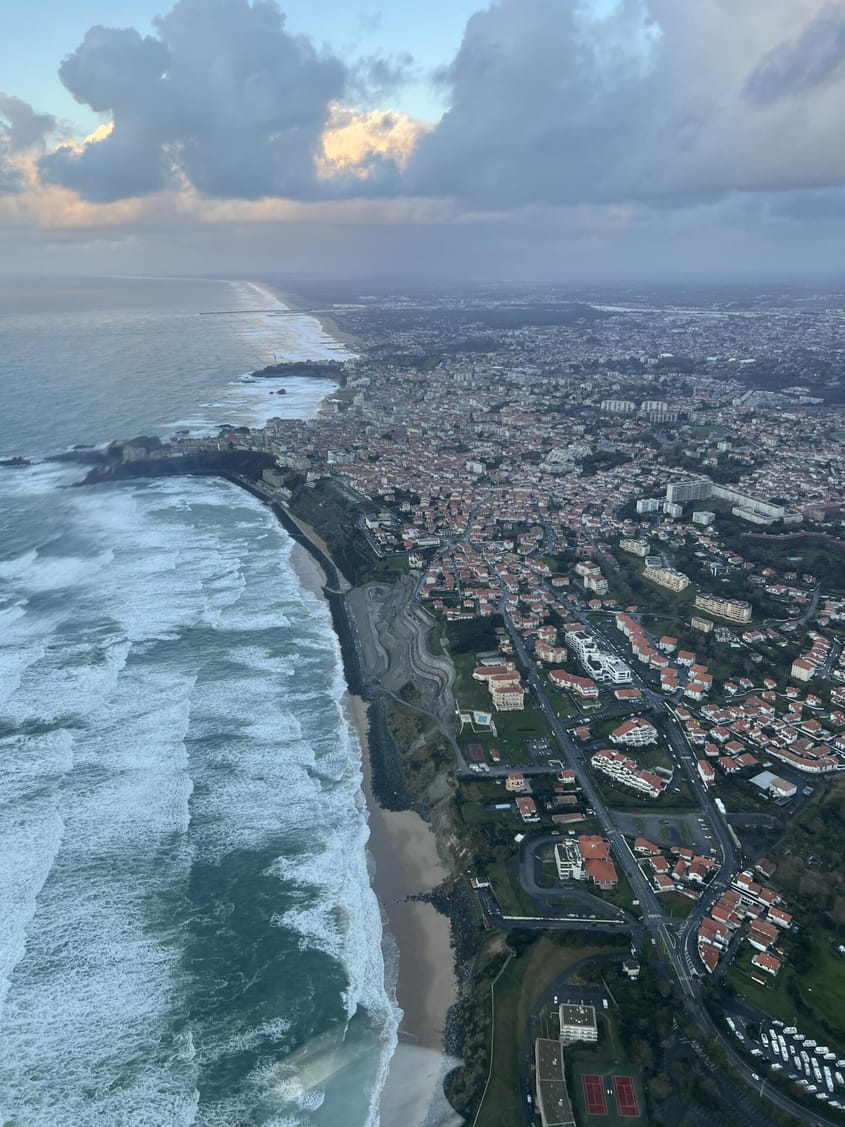 La côte Landaise vue du ciel