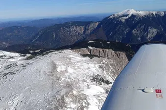 Blick Rax zum Schneeberg