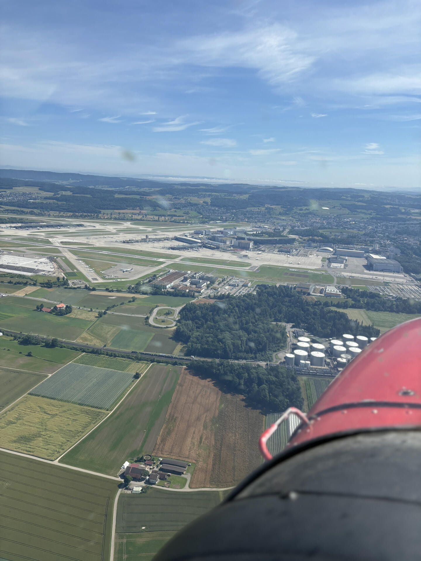 Anflug auf Flughafen Zürich
