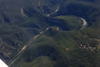 Les gorges de l'Ardèche vue du ciel