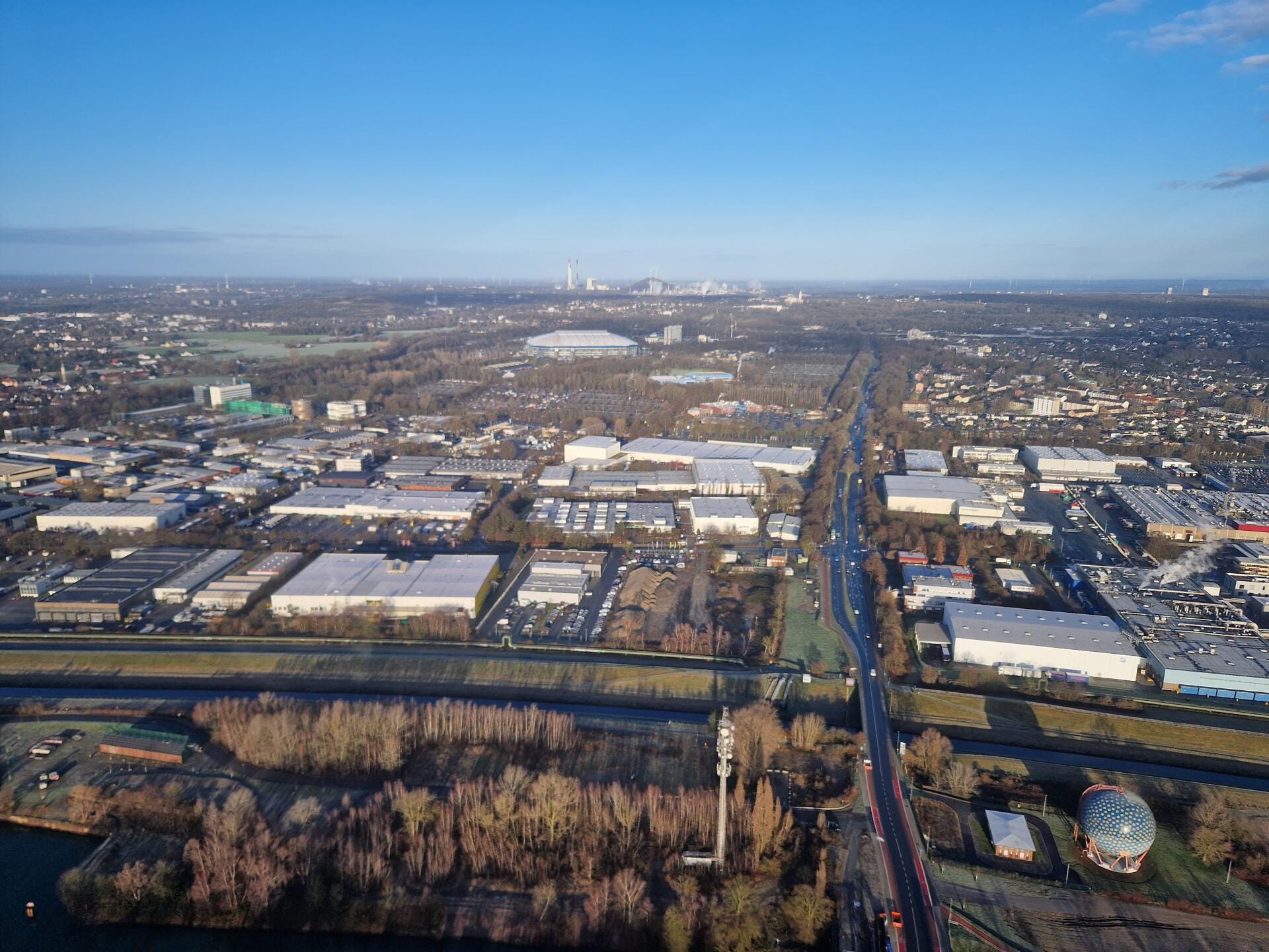 Flughafen Dortmund, Ruhrgebiet und zurück ins Münsterland