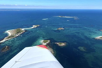 Vue aérienne de l’archipel des Glénan