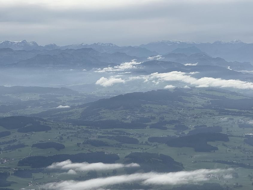 Rundflug über den Bodensee und die Allgäuer Alpen