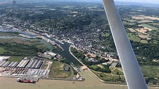 Vue aérienne de la ville de Honfleur