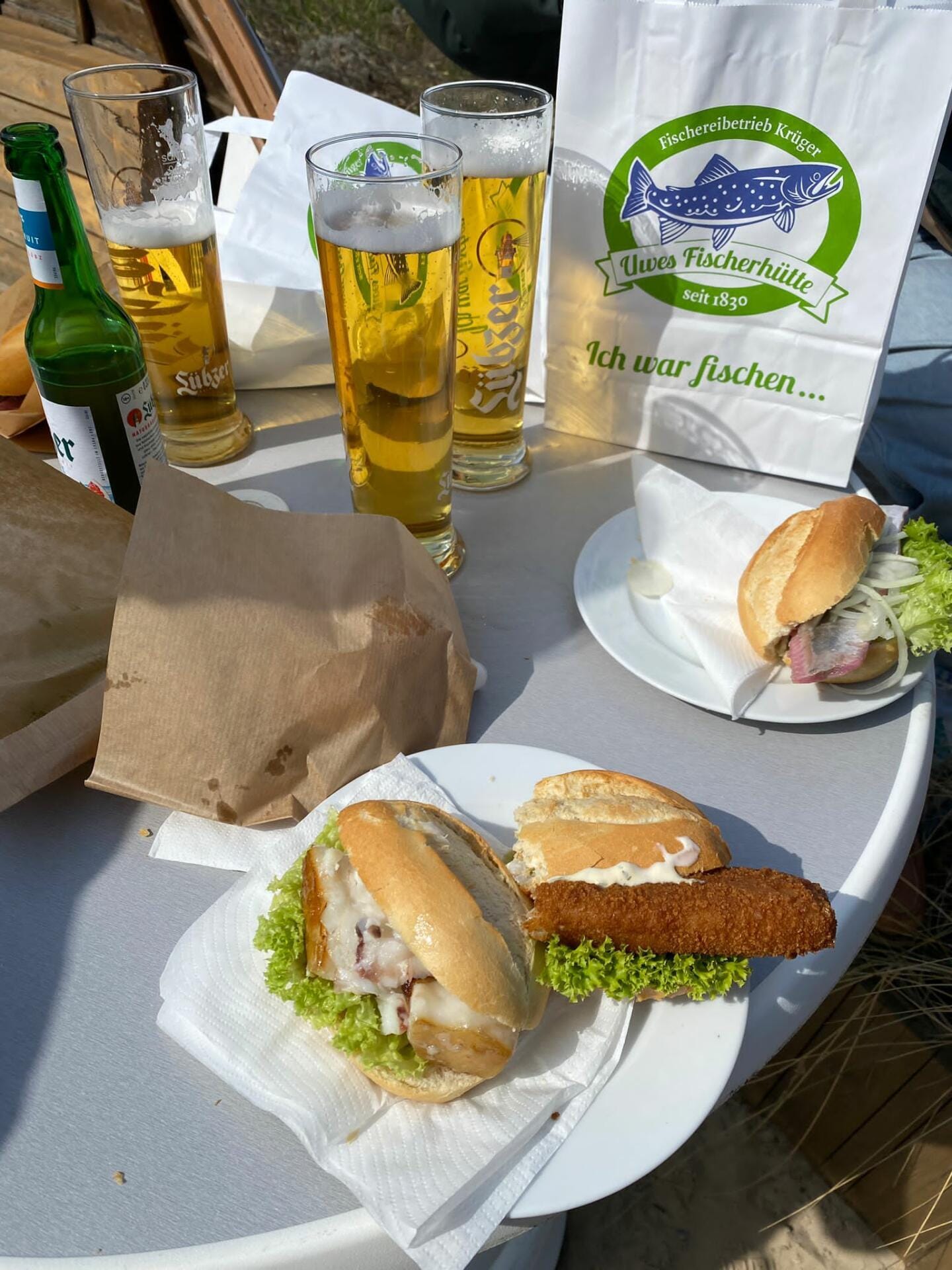 Mittagessen am Strand