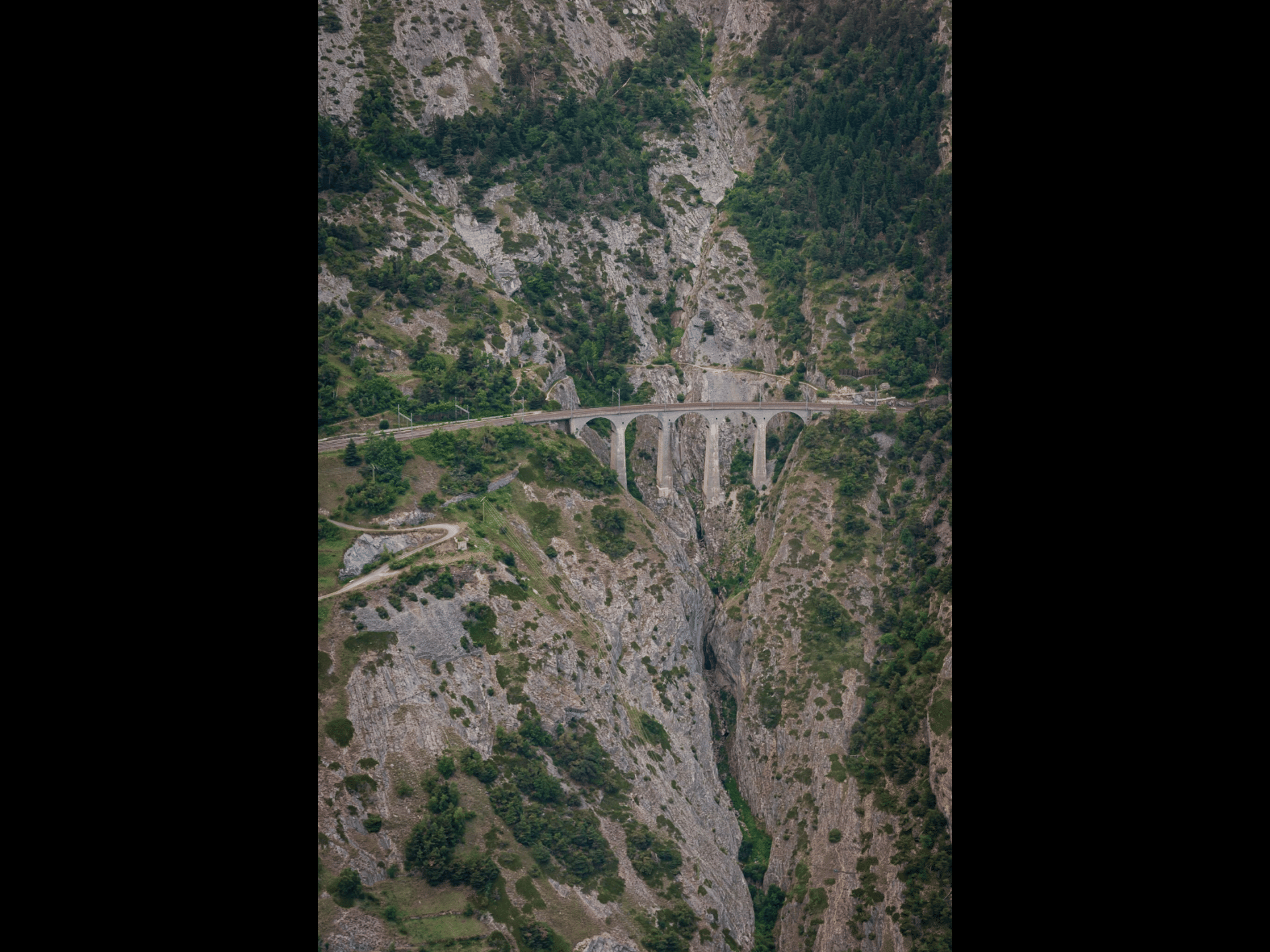 La rampe sud du chemin de fer du Lötschberg