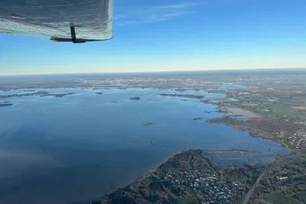 vue aérienne du golfe du Morbihan