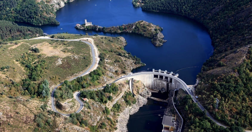 La plaine du Forez vue du ciel