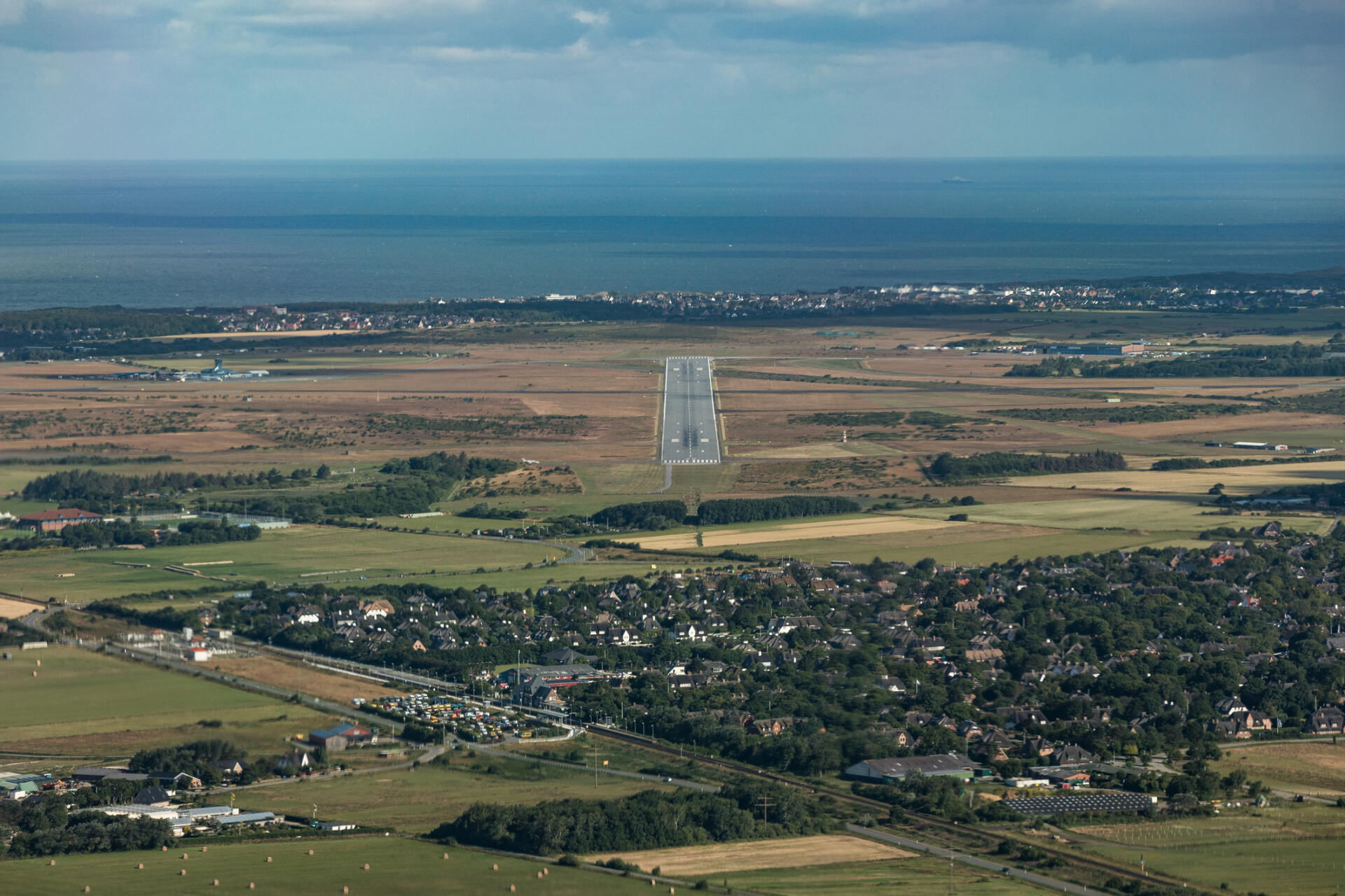 Blick auf den Flughafen Sylt