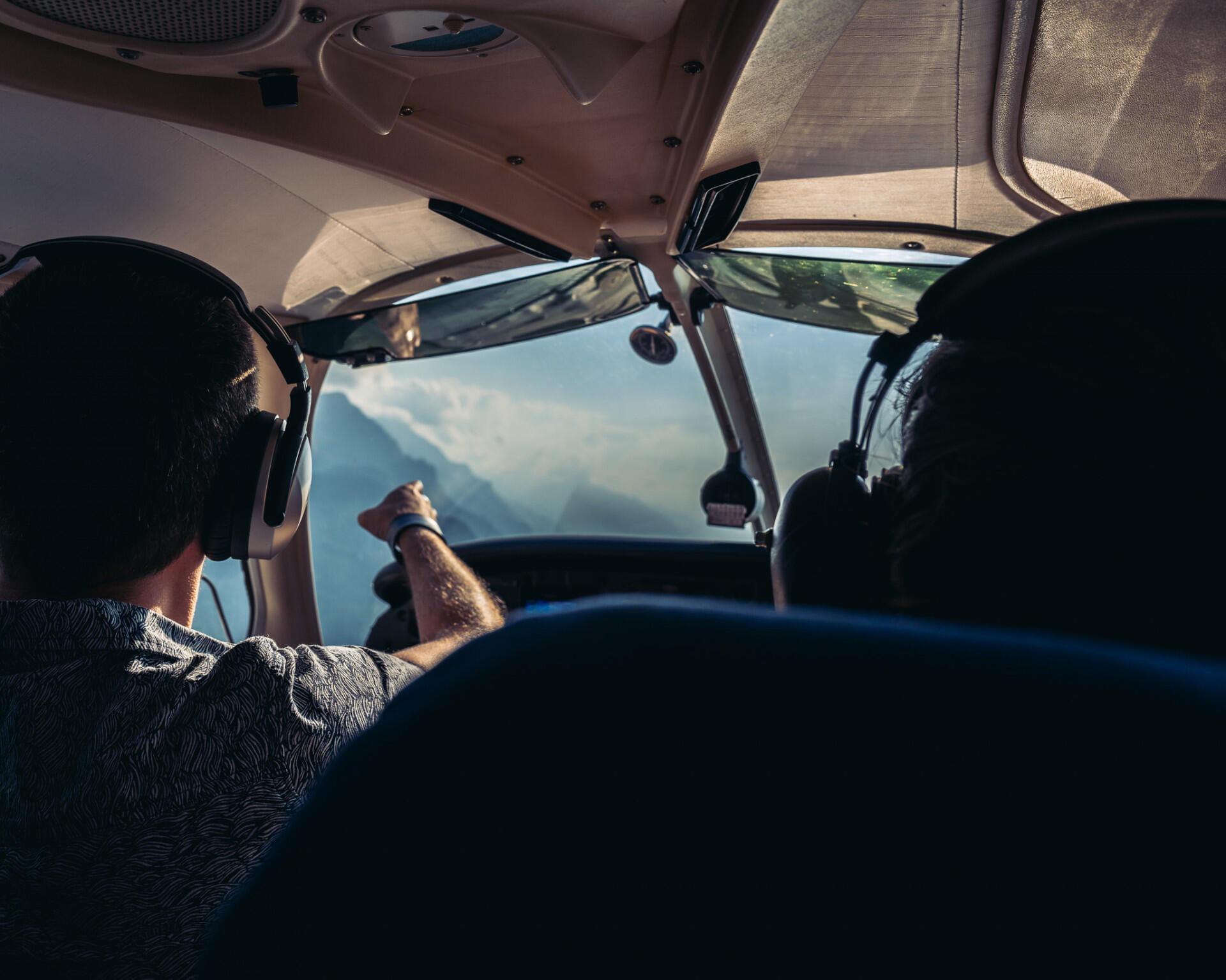 Blick aus dem Cockpit