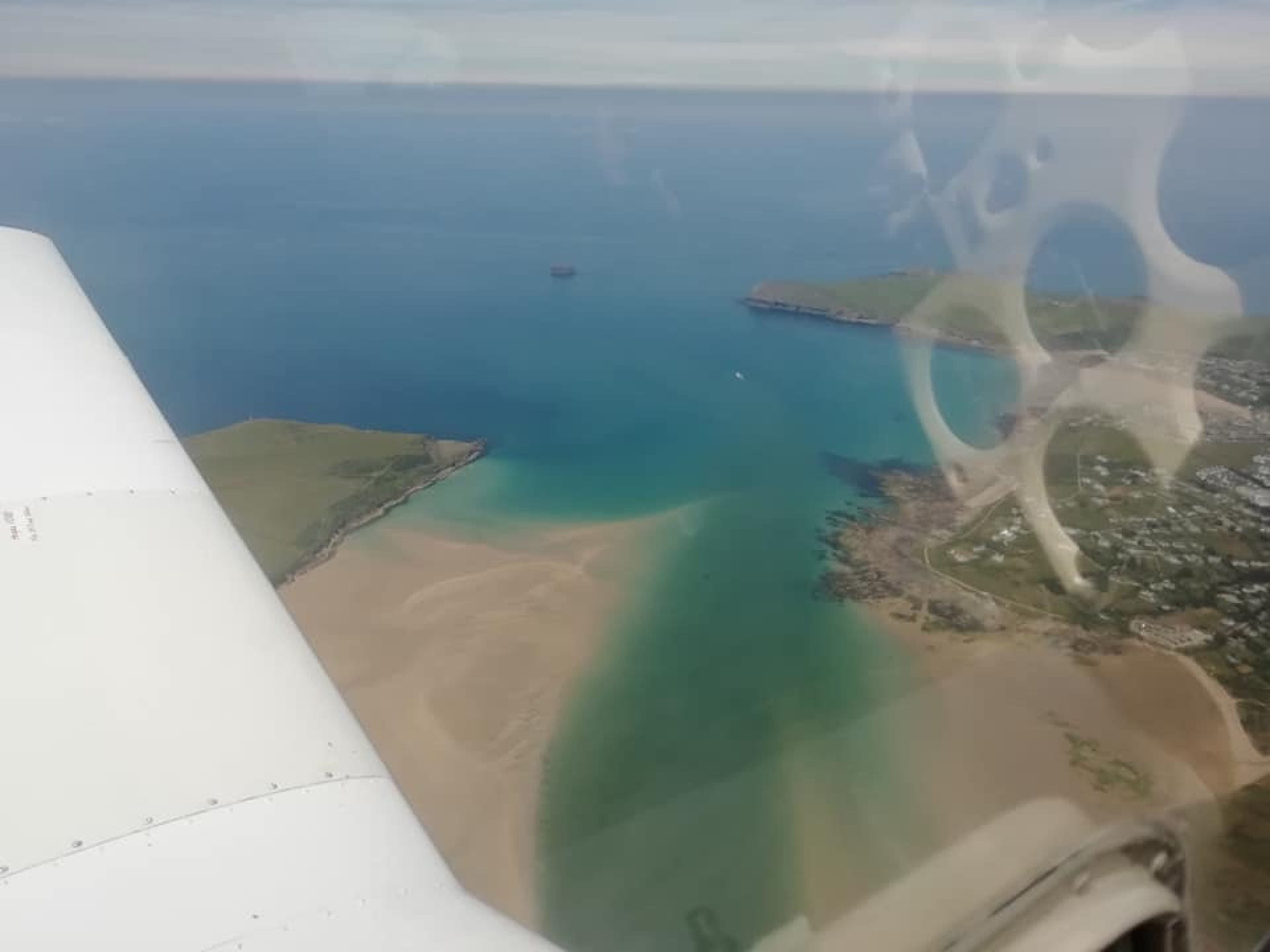 Scenic flight of Cornwall's North and South coast