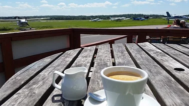 Cup of coffee at Redhill Aerodrome