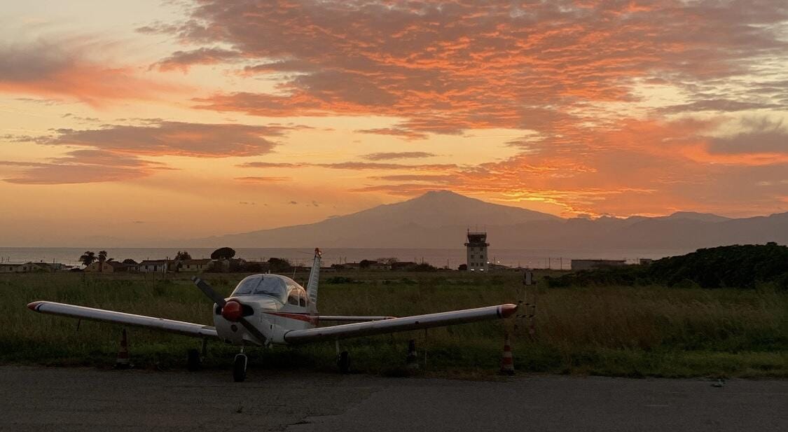 Front view of Piper PA28