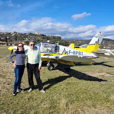 Tour de la CTR de Nice en avion et pause à Fayence