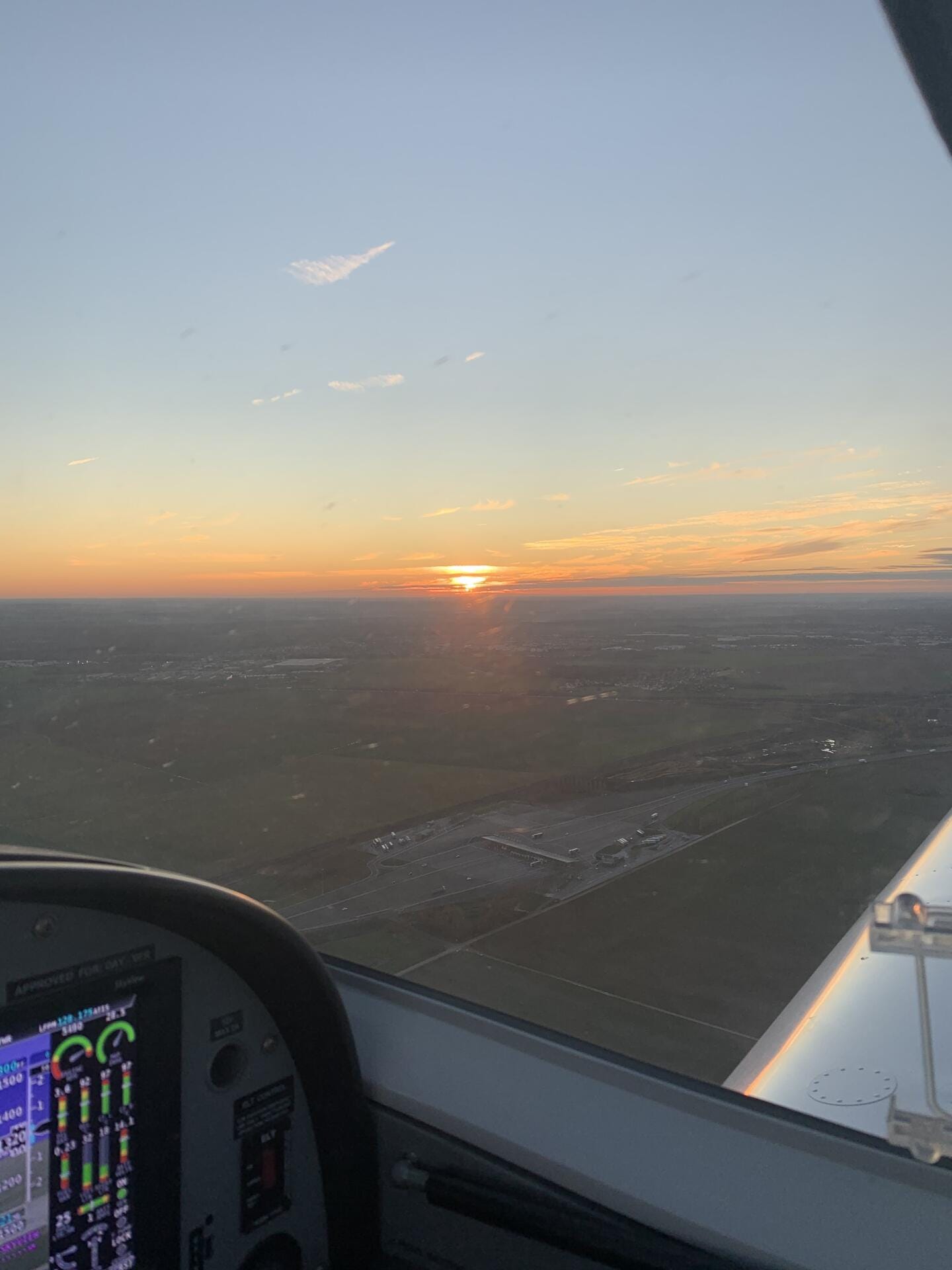 Vol au coucher de soleil
