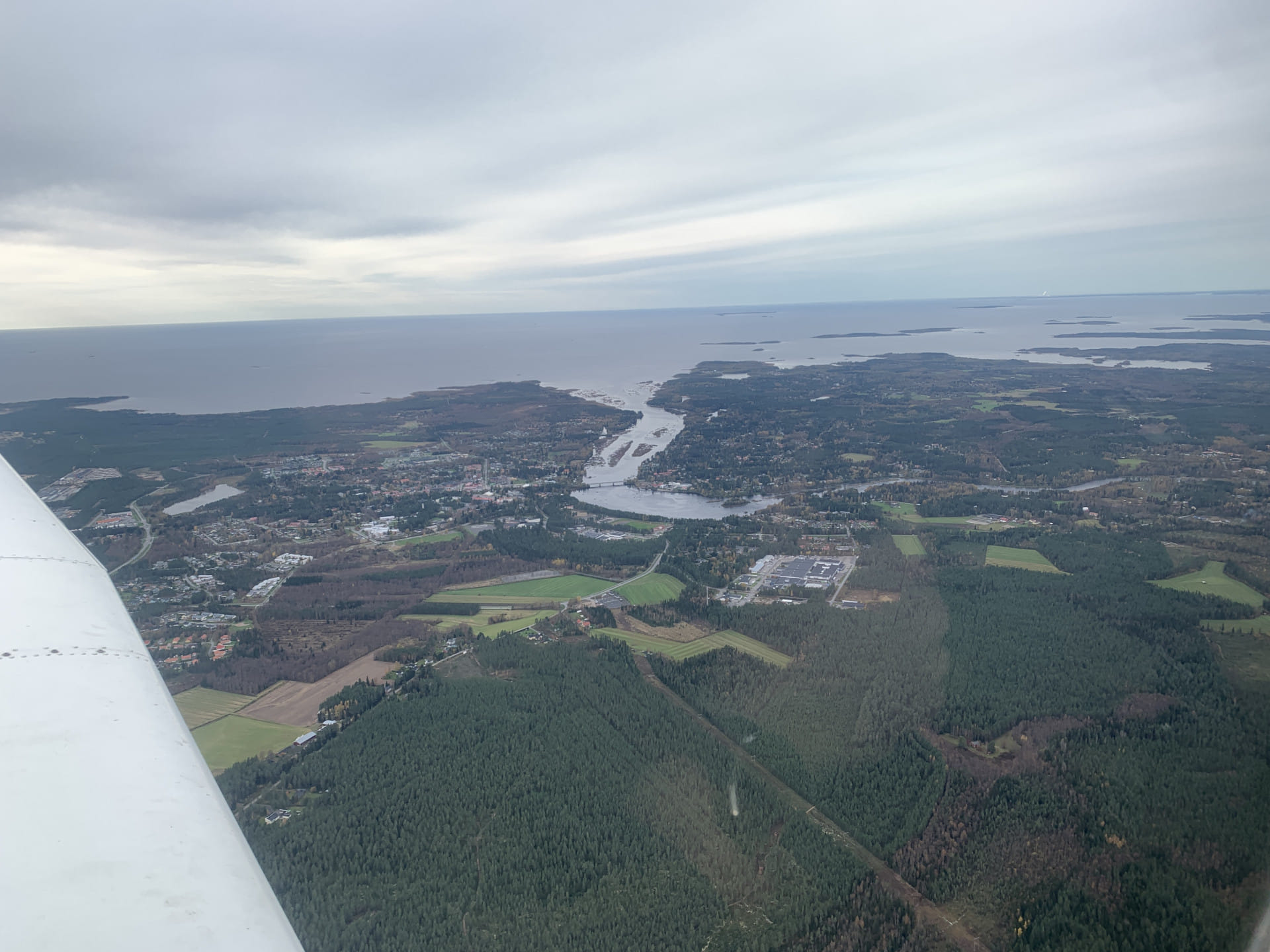 View of the Oulu coast at Kiiminki river.